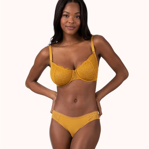 Lively The Unlined Lace Bra in Turmeric 36DDD - Picture 7 of 7